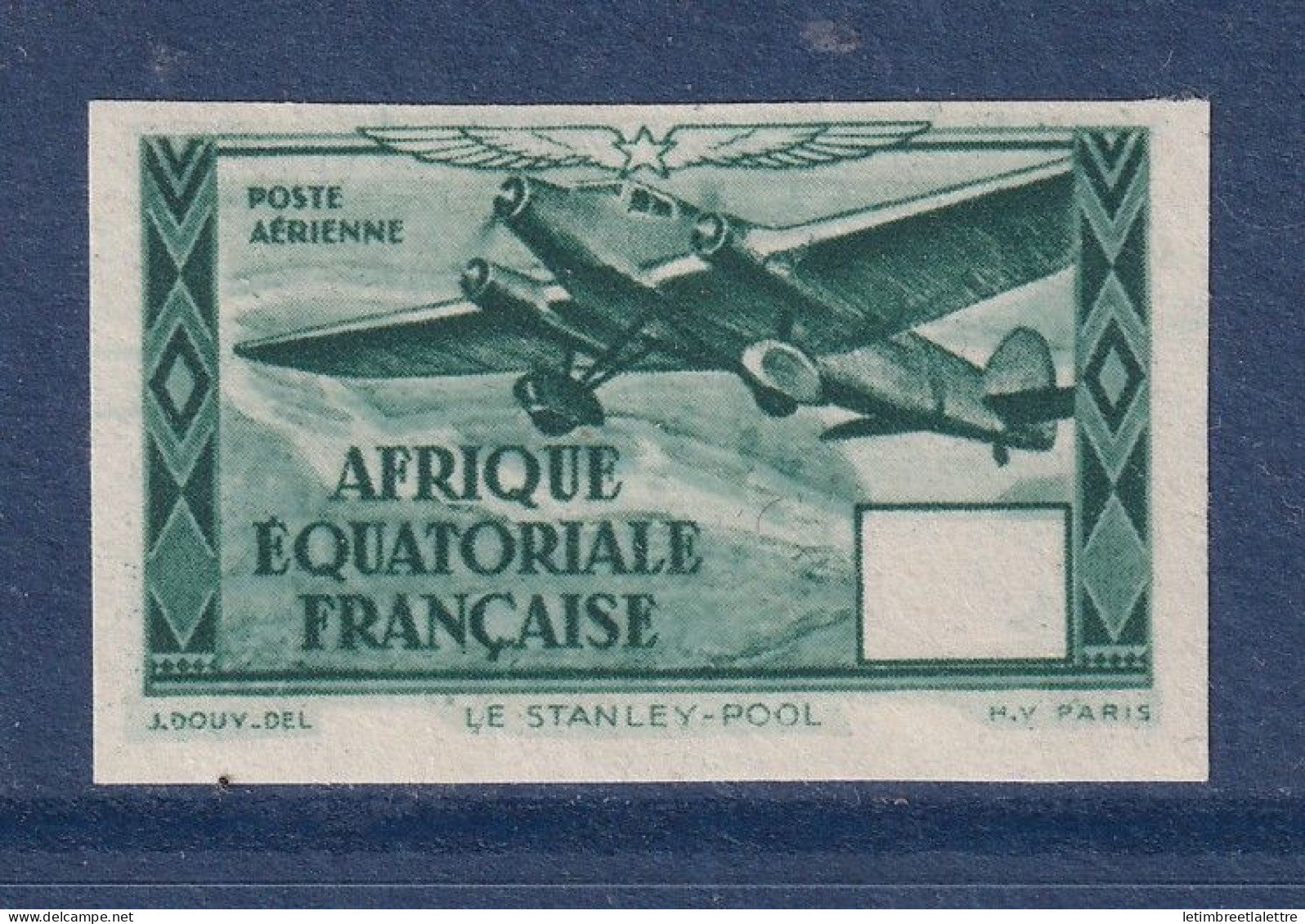 AEF - Poste aérienne - Variété - YT n° 35 a et b ** - Neuf sans charnière - non dentelé et sans valeur - 1943