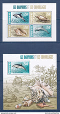 Niger - bloc feuillet - ** neuf sans charnière - thématique les dauphins et les coquillages - 2013