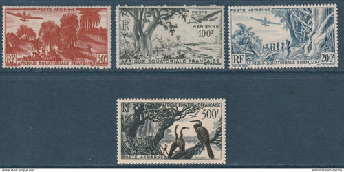 AEF - Poste Aérienne - YT n° 50 à 53 * -  Neuf avec charnière - 1947 / 1952