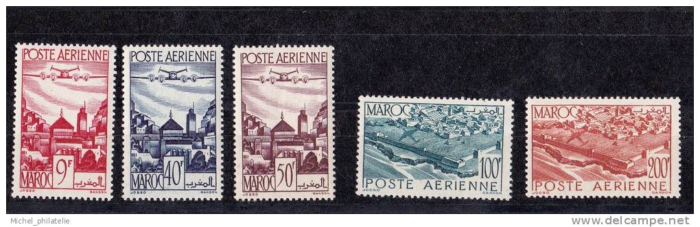 Maroc n° 60 à 64** PAR AVION neuf sans charnière