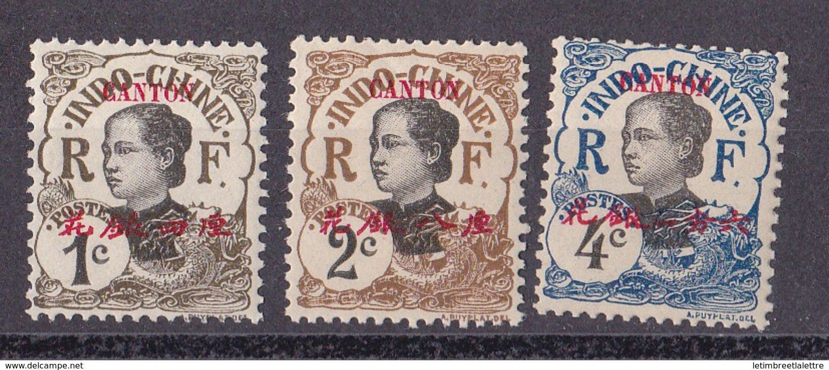 Canton - YT n° 50 à 52 ** - Neuf sans charnière - 1908