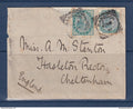 Birmanie - Burma - avec Inde YT n° 27 et 33 sur lettre pour Cheltenham ( Angleterre ) - 1888