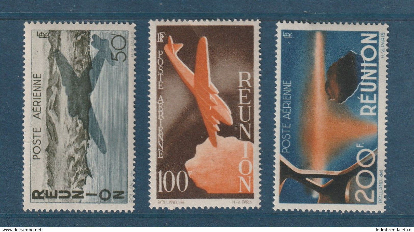 Réunion - Poste Aérienne - YT n° 42 à 44 ** - neuf sans charnière - 1947