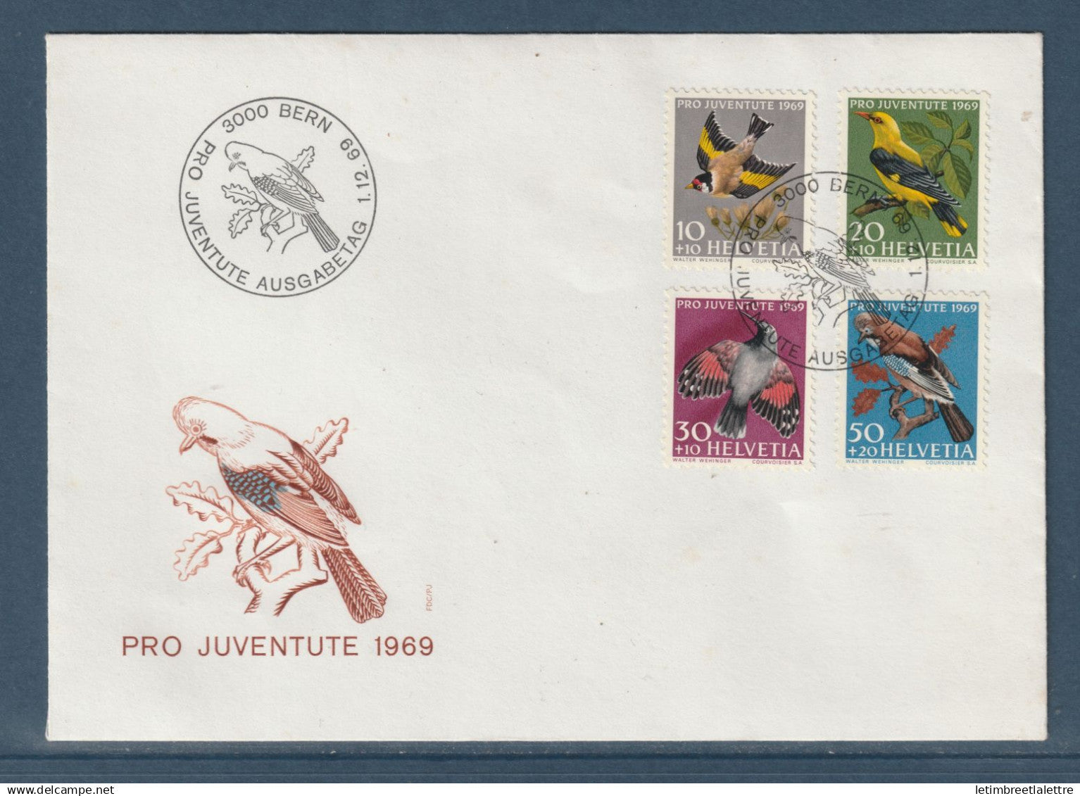 Suisse - Pro Juventute - 3000 Bern - thématique animaux Oiseaux - 1969