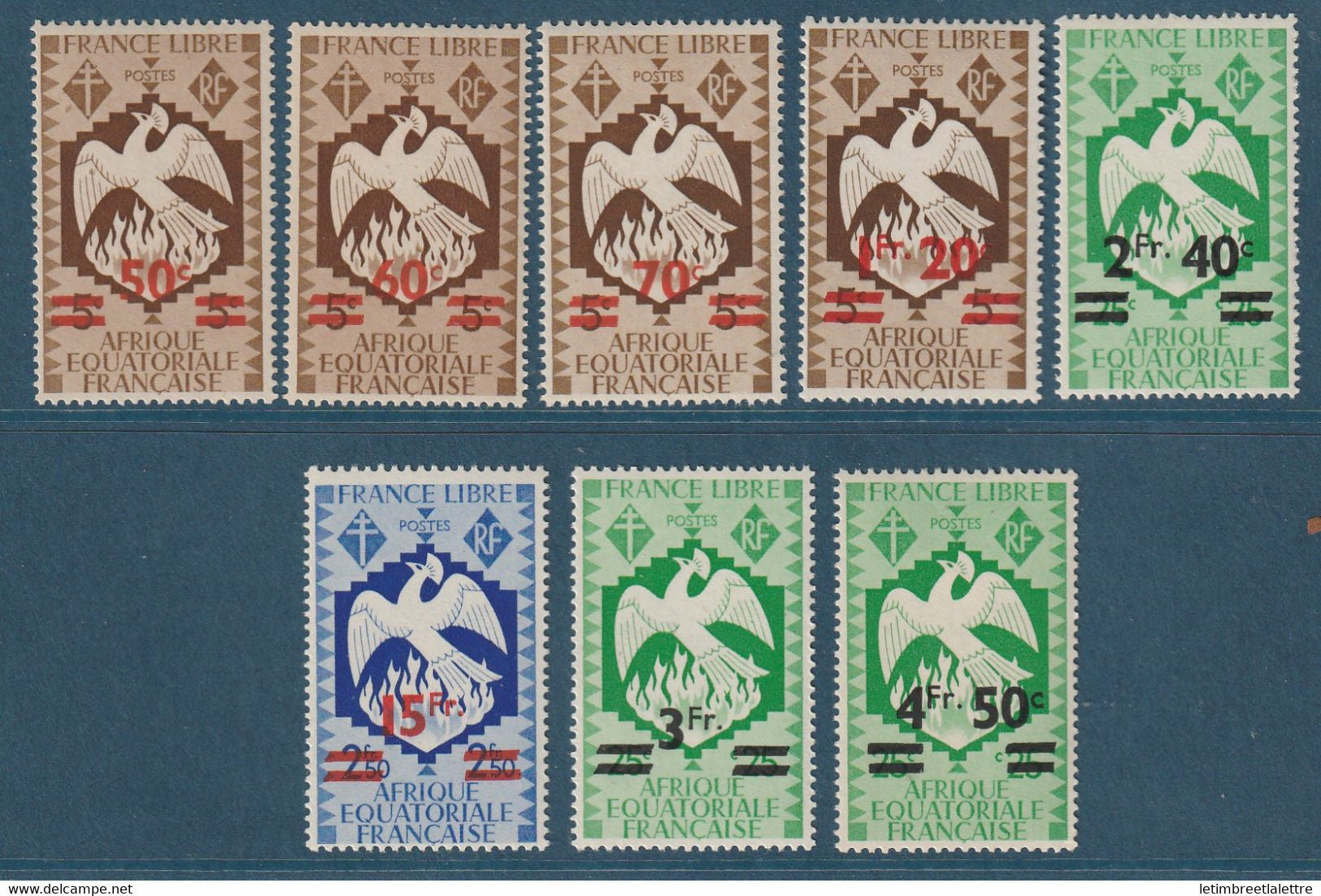 AEF - YT n° 198 à 205 ** - Neuf sans charnière - 1945