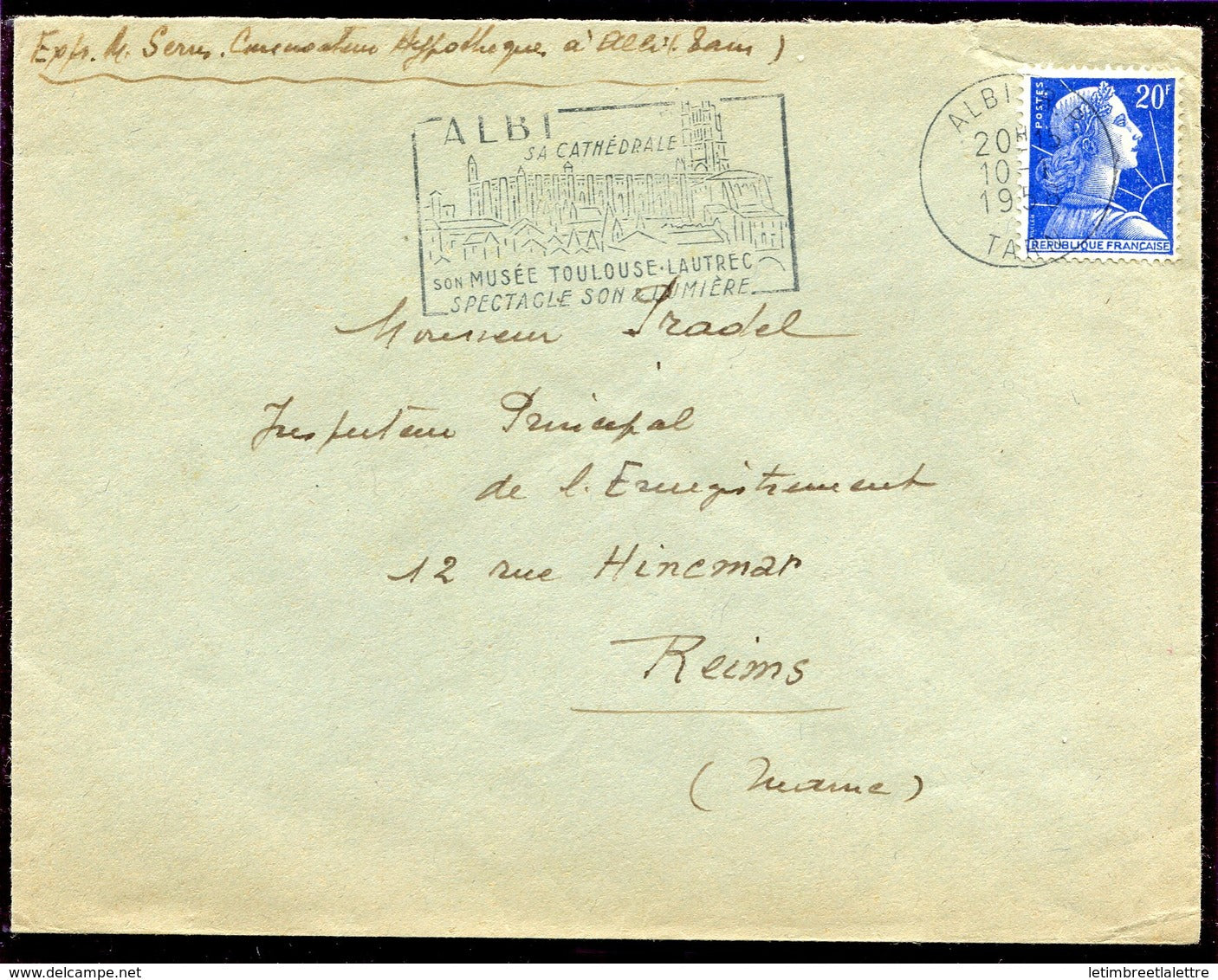 France - Marianne de Muller - sur lettre - N° 1011B - Points blancs sous postes