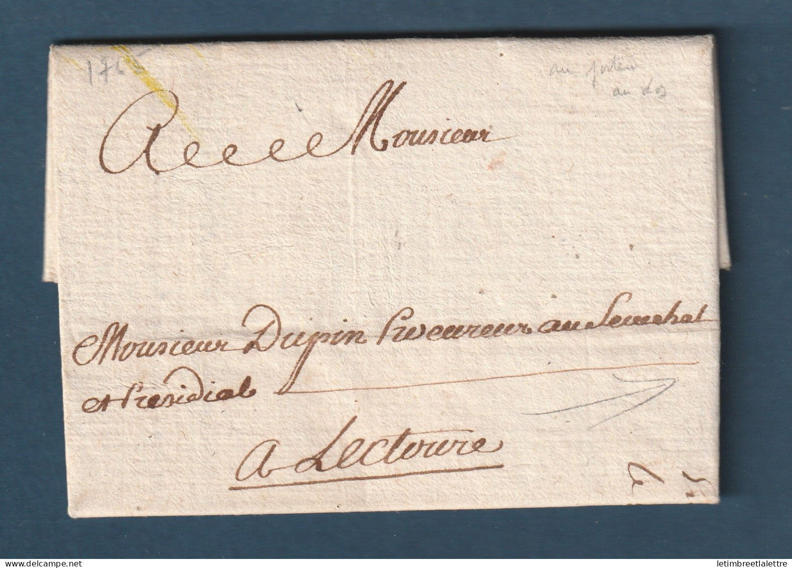 France - Gers - Auch pour Lectoure avec mention " je fais passer la lettre au porteur de Mogaro - 1765