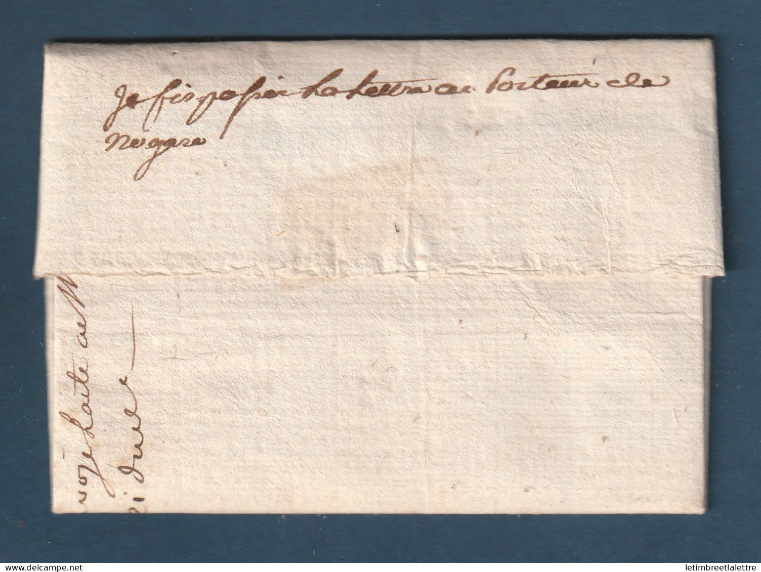 France - Gers - Auch pour Lectoure avec mention " je fais passer la lettre au porteur de Mogaro - 1765