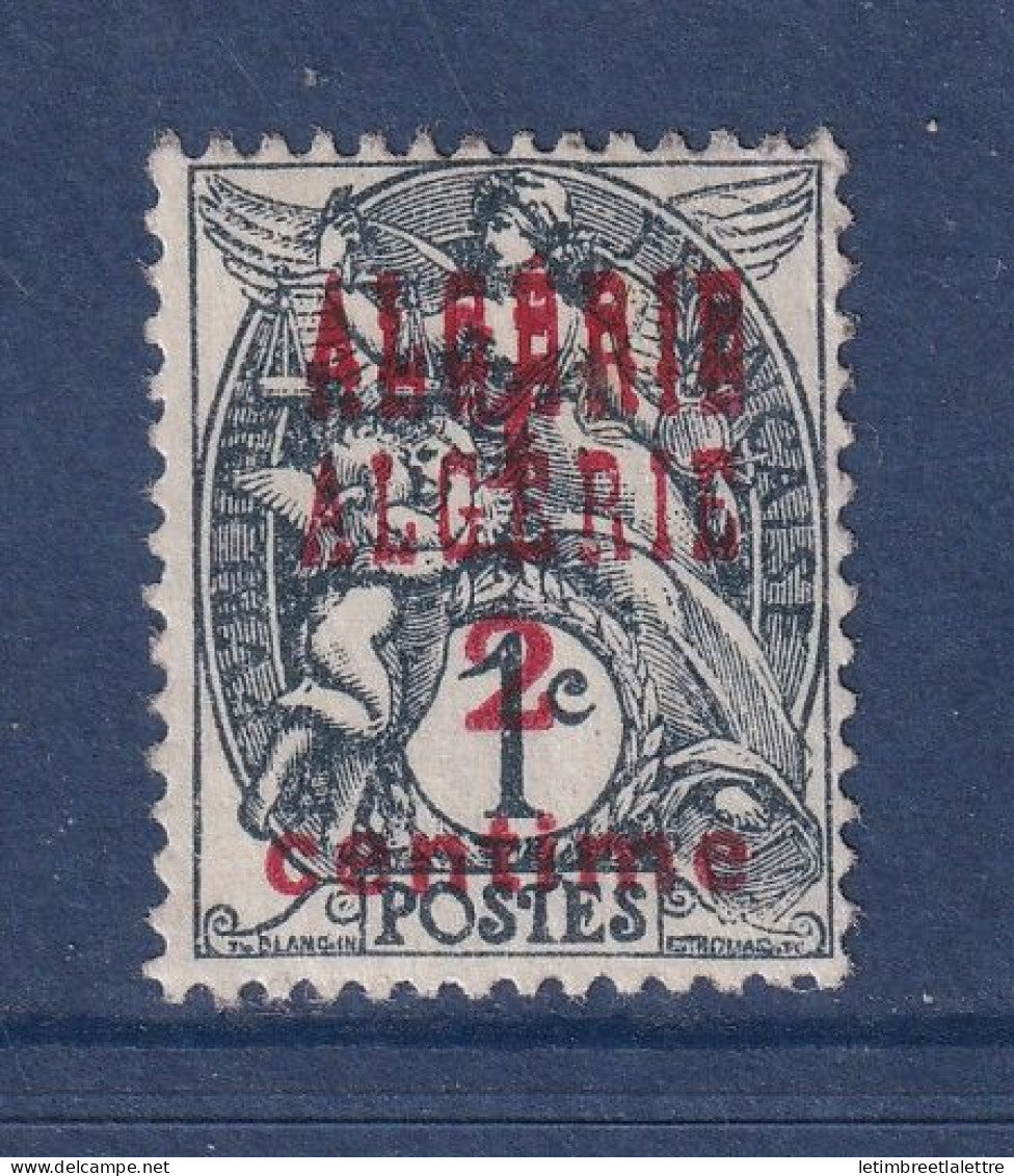 Algérie - variété - YT n° 1 a ** - Neuf sans charnière - Triple surcharge - Rousseur voir scan verso - 1924 1925