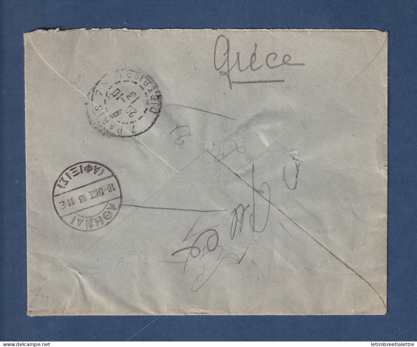 Grèce - YT n° 185 - recommandé pour la France en 1913