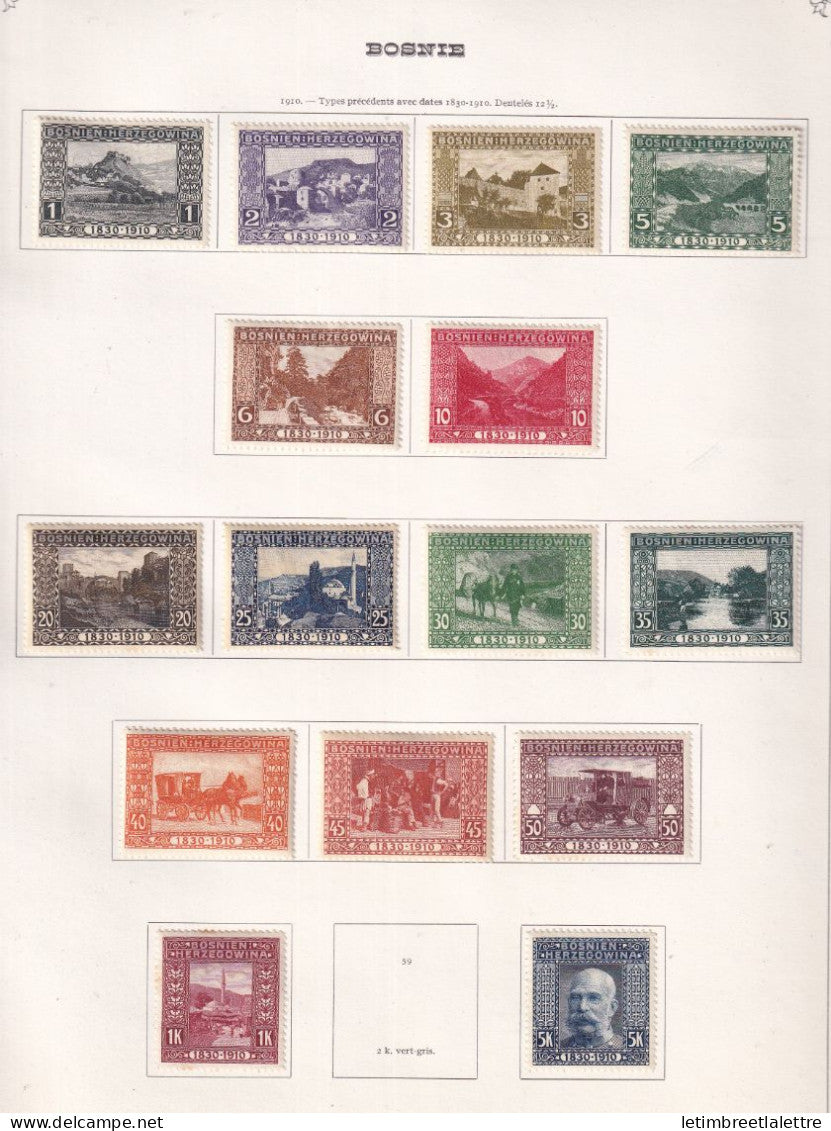 Bosnie - collection à la Page - * Neuf avec charnière - 1910
