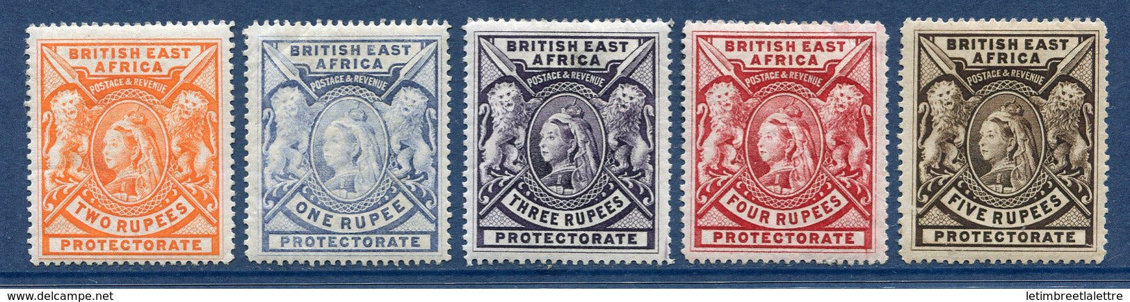 ⭐ Afrique Orientale Britannique - YT n° 76 à 80 * - Neuf avec charnière ⭐