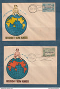 Myanmar - Birmanie - Burma - YT n° 88 et 89 - FDC premier jour Freedom from Hunger - contre la faim - 1963