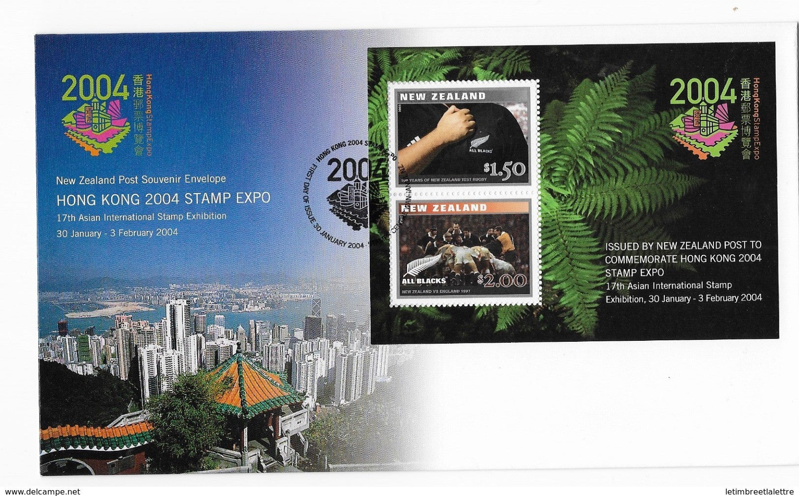 ⭐ Hong Kong - New zealand - FDC - Premier Jour ⭐