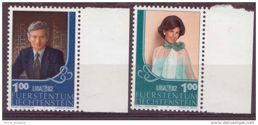⭐ Liechtenstein - YT n° 738 et 739 ** - Neuf sans charnière - 1982 ⭐