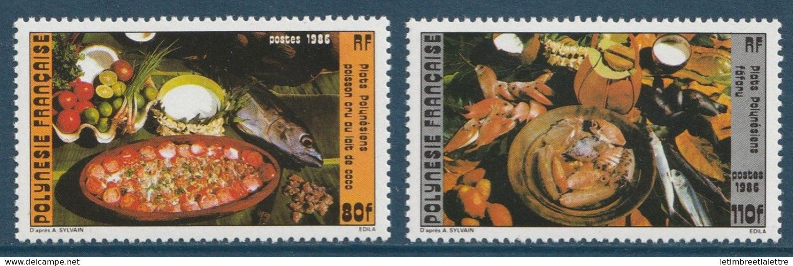 Polynésie Française - YT n° 261 et 262 ** - Neuf sans charnière - 1986
