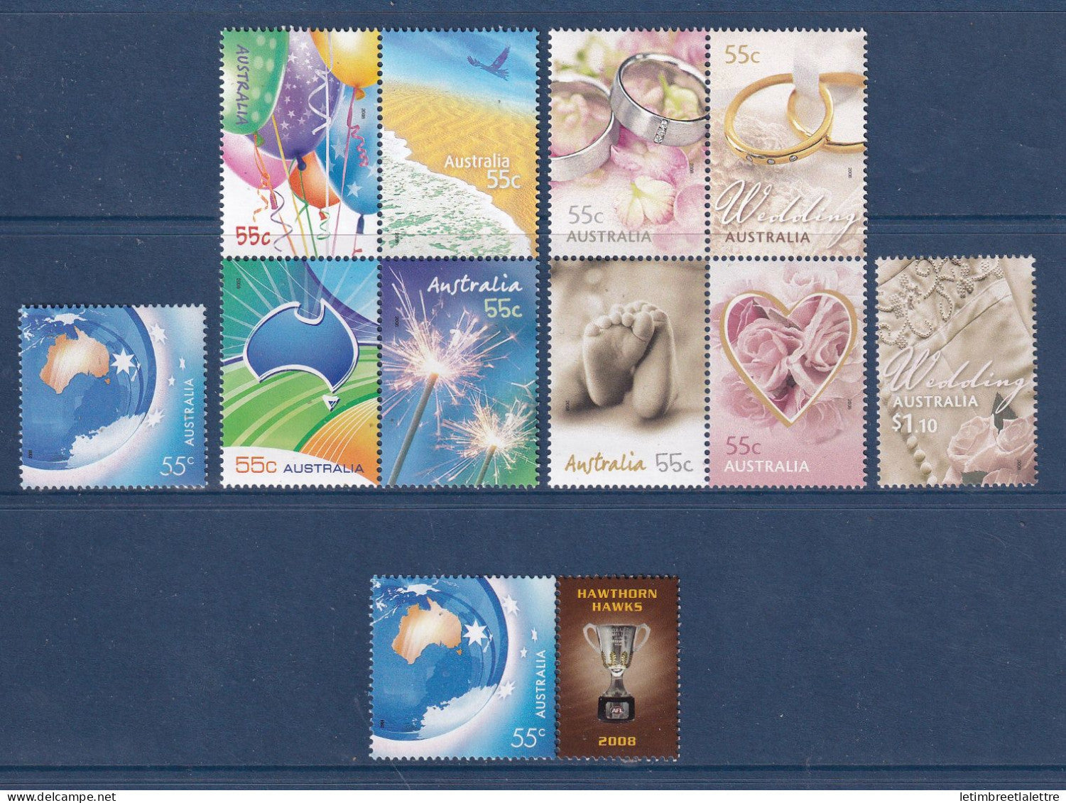 Australie - YT n° 2963 à 2972 ** - neuf sans charnière - 2008