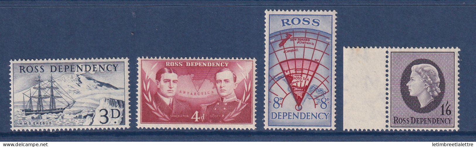 Terre de Ross et dépendance - YT n° 1 à 4 ** - Neuf sans charnière - 1957