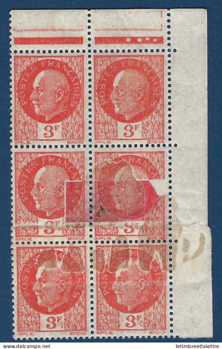 France - Variété - YT n° 521 ** neuf sans charnière mais charnière * sur bdf - sur raccord très jolie - 1941 1942
