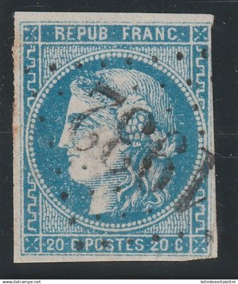 France - YT n° 46 oblitéré GC Gros Chiffre 1932 - Lamonzie Saint Martin