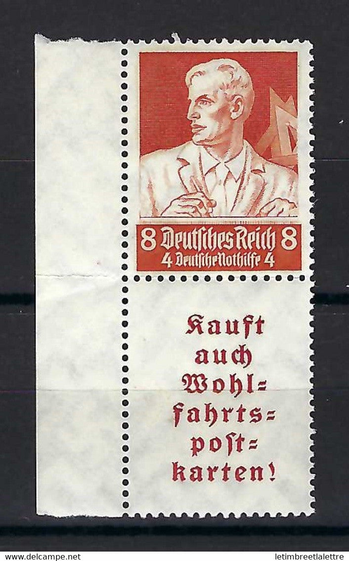 ⭐ Allemagne - timbre publicitaire - Carnet - Michel N° S 223 ** - Neuf sans charnière - 1940 / 1941 ⭐