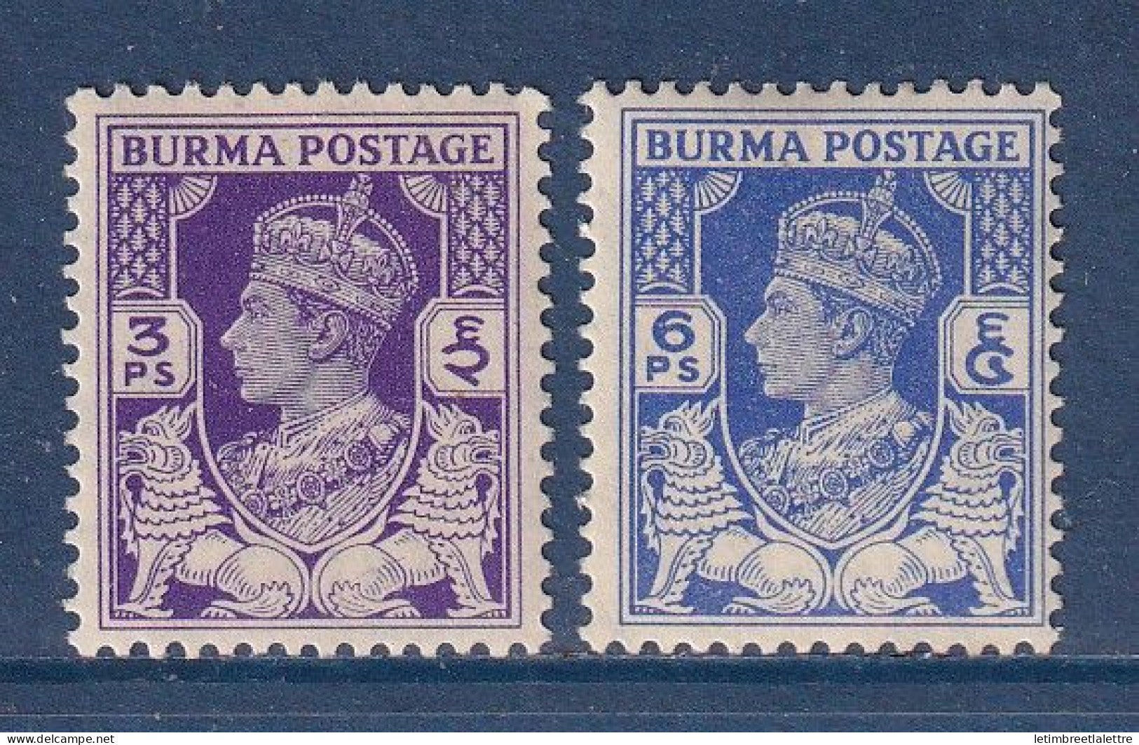 Myanmar - Birmanie -  Burma - YT n° 19 et 20 * - neuf avec charnière - 1937