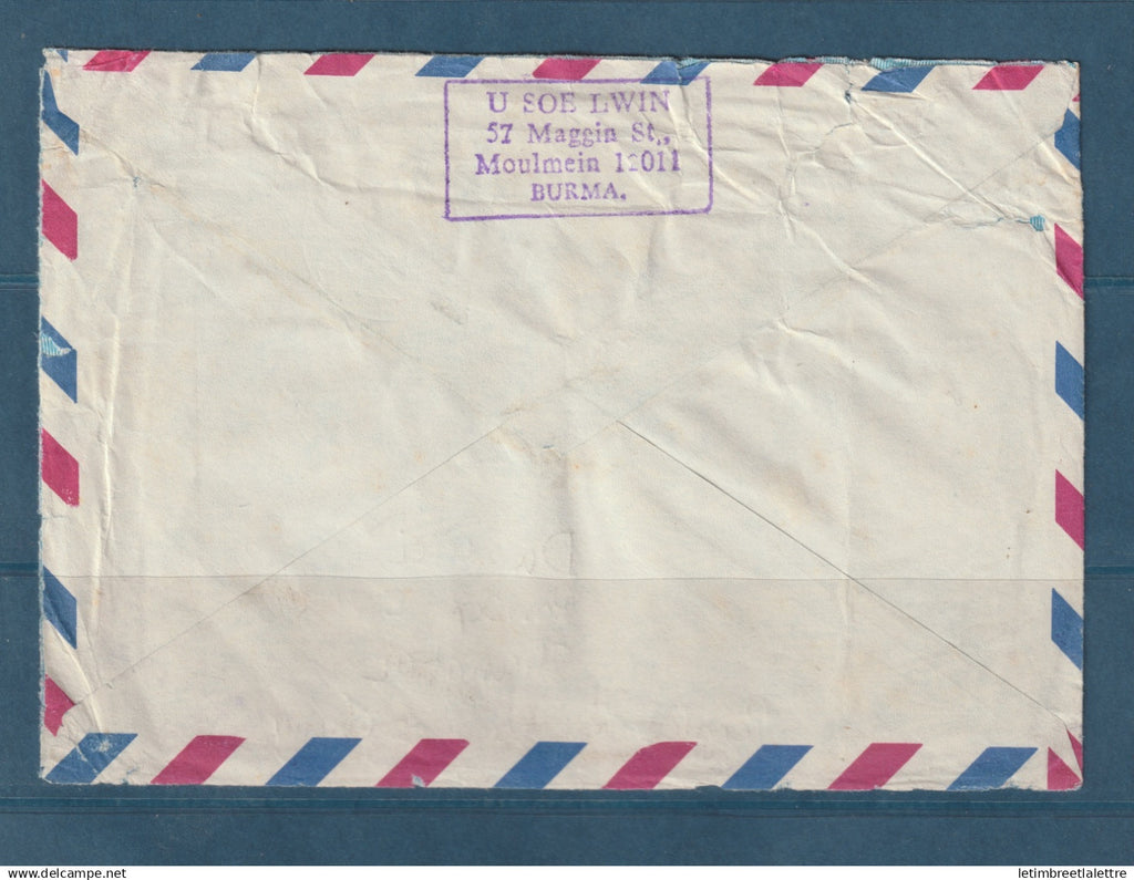 Myanmar - Birmanie -  Burma - YT n° 209 et 210 et 15 p légende Of Burma - pour la république de Chine - Shanghaï - 1989