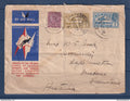 Birmanie Burma - Poste aérienne - premier vol Rangoon Australie ( Brisbane ) avec article de journal - 1934
