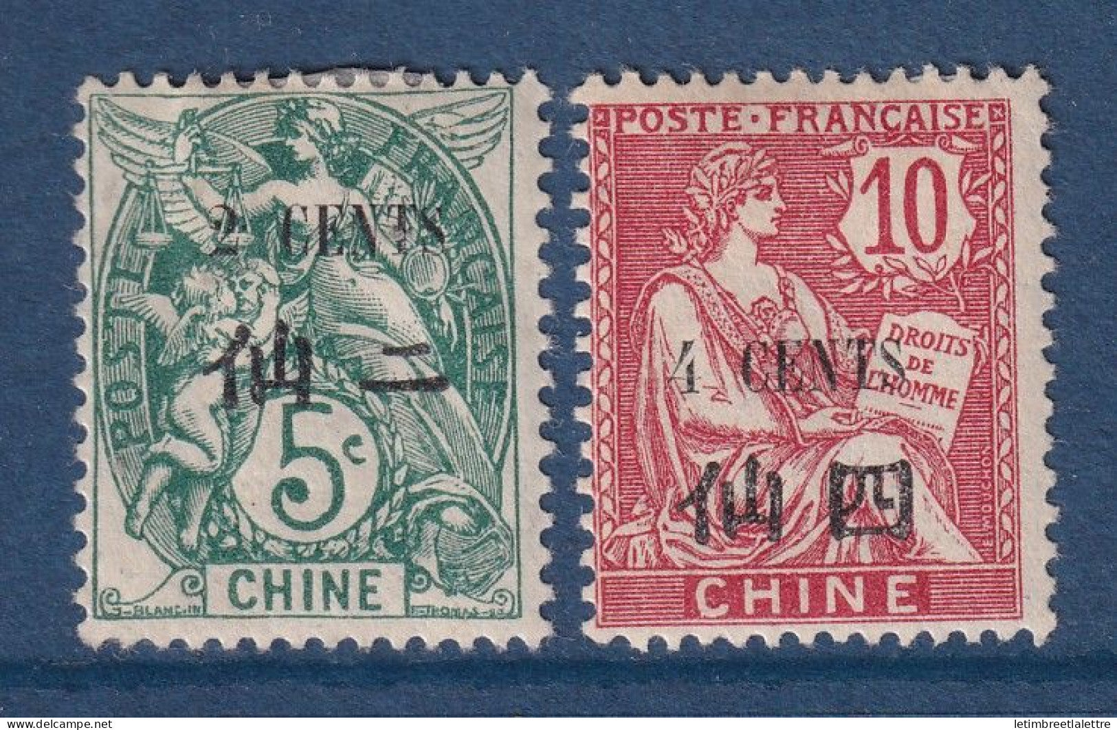 Chine - YT n° 75 et 76 * - Neuf avec charnière - 1907