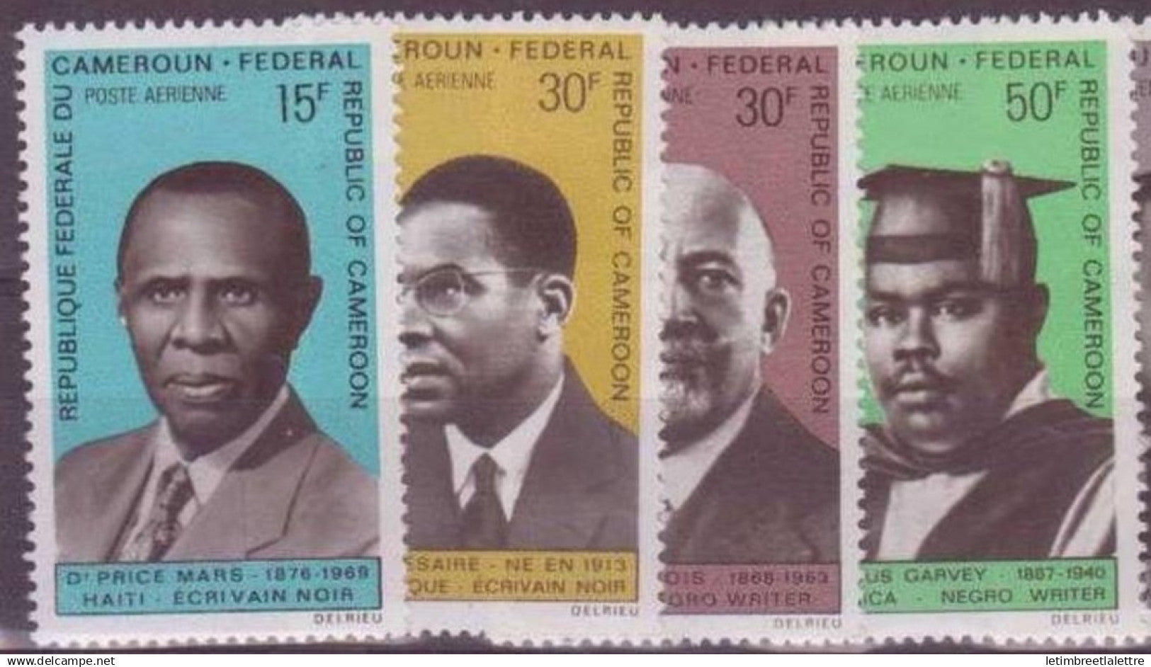 Cameroun  - YT n° 138 à 141 ** - Neuf sans charnière - ECRIVAINS NOIRS PORTRAITS DIVERS -
