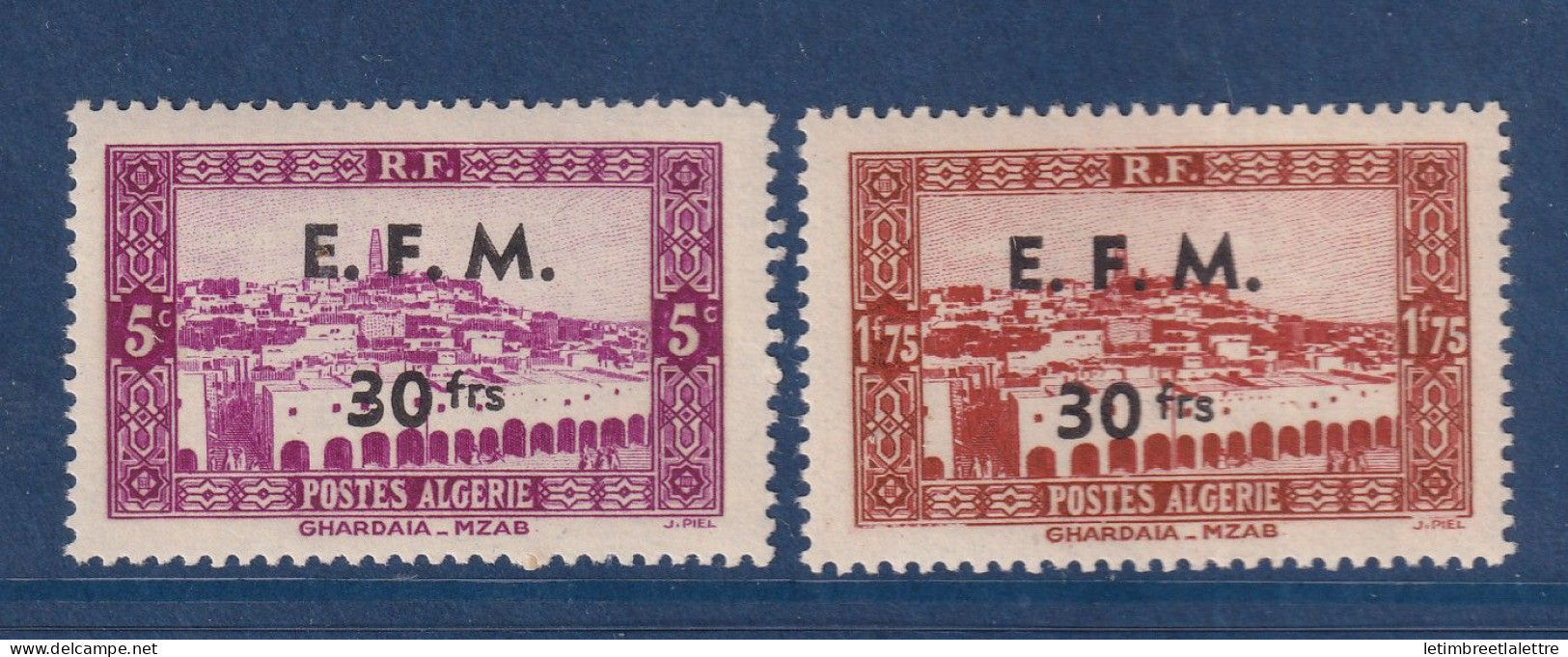 Algérie - Télégraphes - YT n° 1 et 2  ** - Neuf sans charnière - 1943