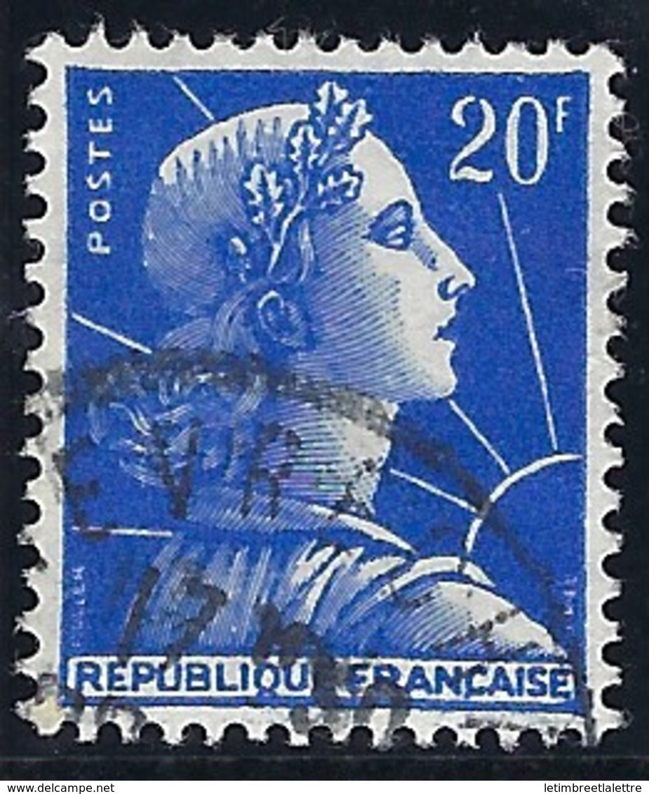 France - Thématique Marianne de Muller - N° 1011B Oblitéré - TTB - Variété -> 2 de 20fr coupé