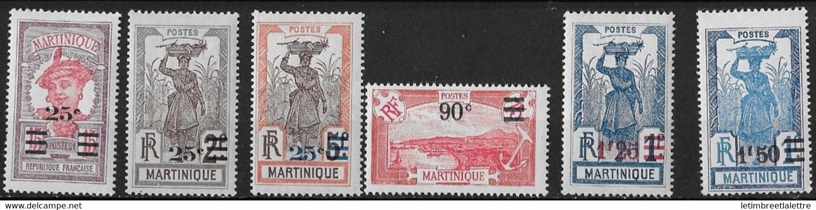 ⭐ Martinique - YT n° 111 à 116 ** - neuf sans charnière ⭐