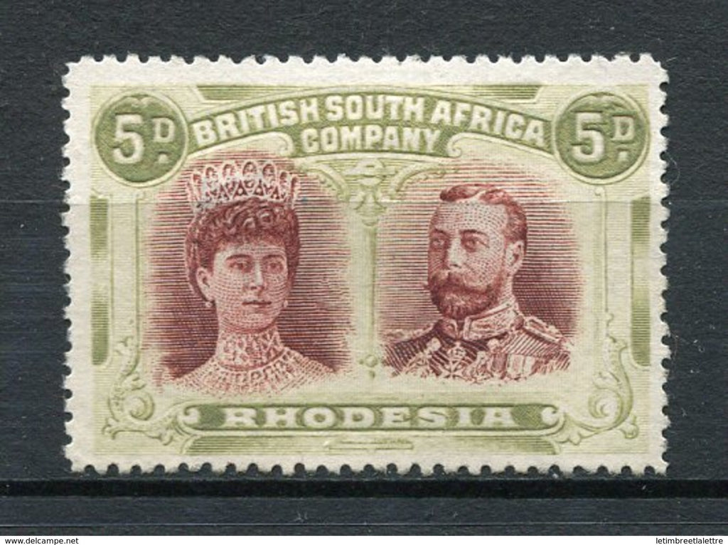 Rhodésie - N° 27 * - Neuf avec charnière - N* Stanley Gibbons : 143 ( Lake Brown and Olive )