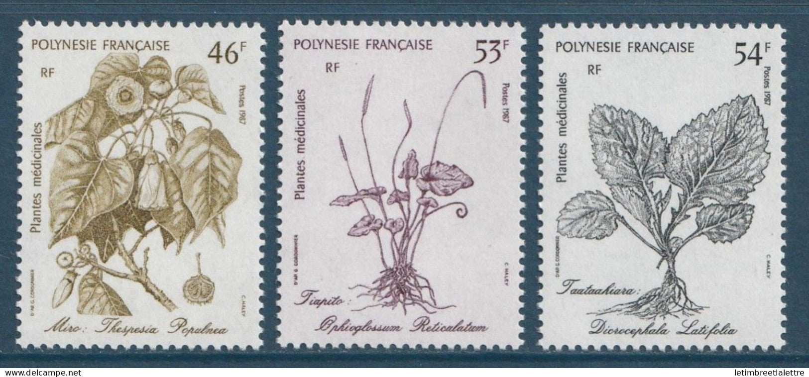 Polynésie - YT n° 285 à 287 ** - Neuf sans charnière - 1987