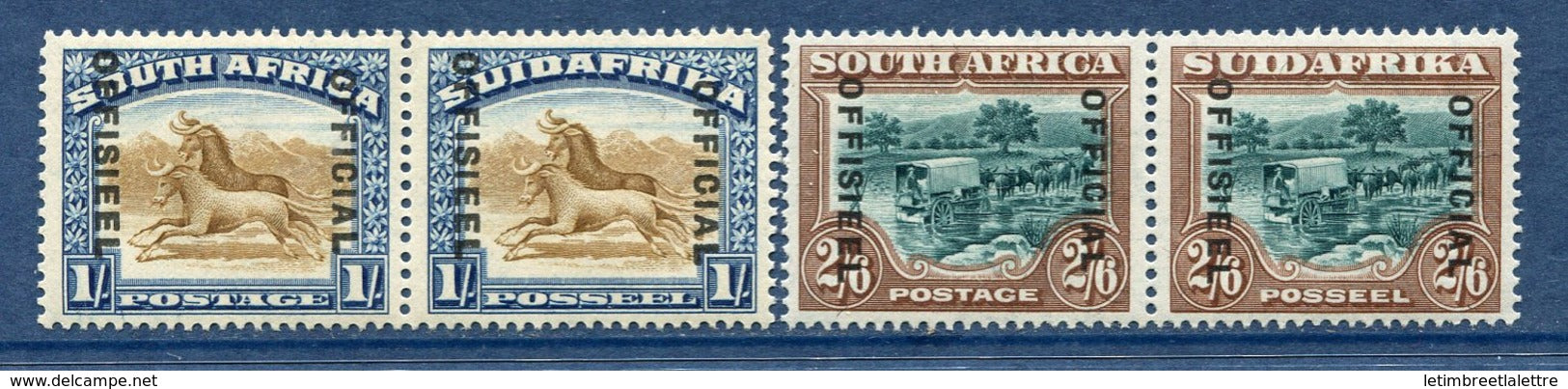 Afrique du Sud - Service - N° 30 à 33 * paire horizontale se tenant - Neuf avec charnière -