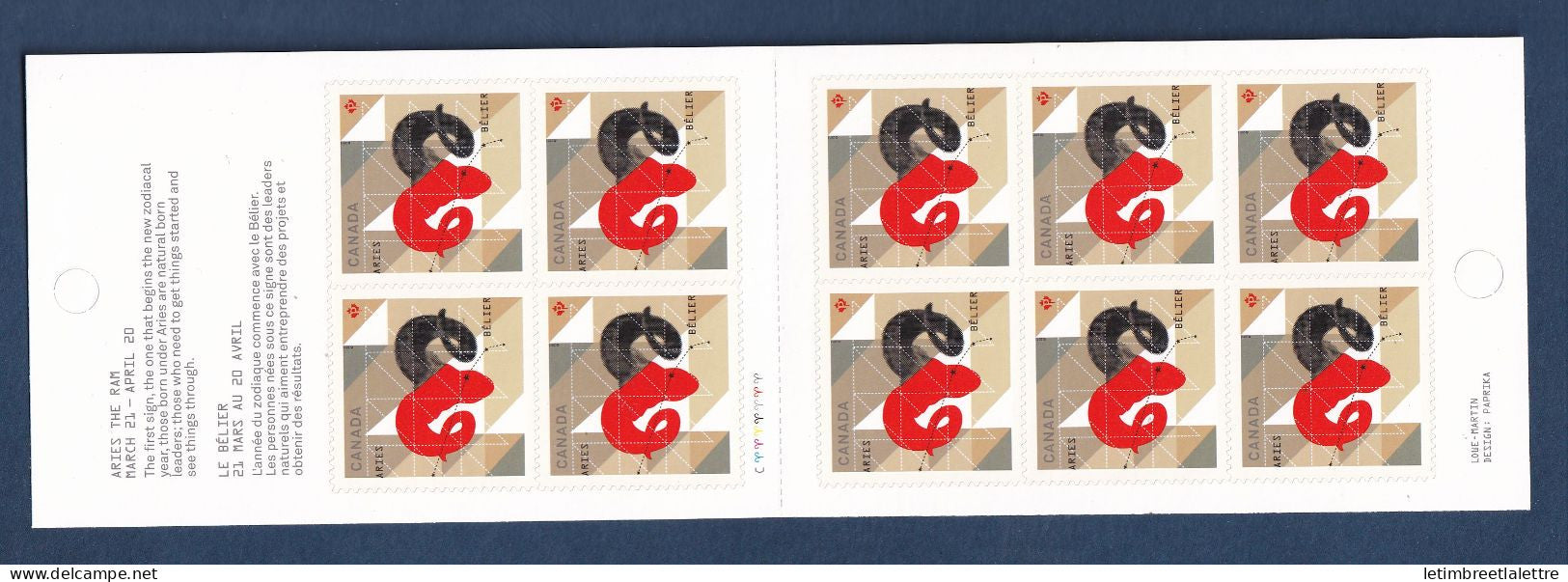Canada - YT n° C 2590 ** - Neuf sans charnière - Signes du Zodiac - 2012