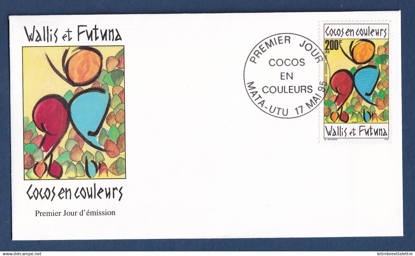 Wallis et Futuna - FDC - Premier Jour -  Cocos en couleurs - 1995