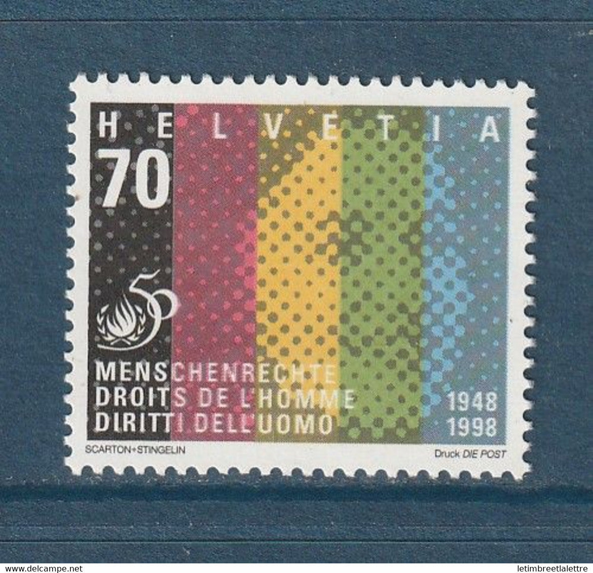 Suisse - YT n° 1591 ** - Neuf sans charnière - 1998