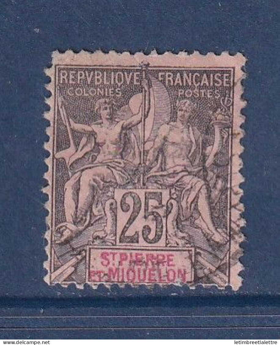 Saint Pierre et Miquelon - YT n° 66 - oblitéré  - 1892