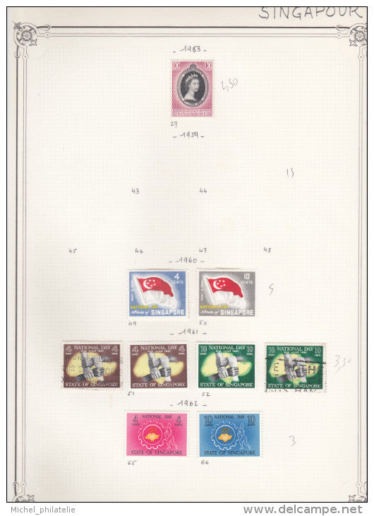 colonie anglaise Singapour 1953-1960-61-62)