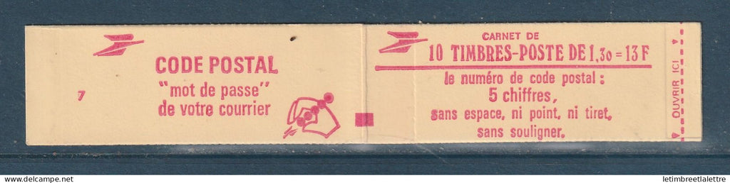 France - Carnet Sabine de Gandon - YT n° 2059 C 2 a ** - gomme mate