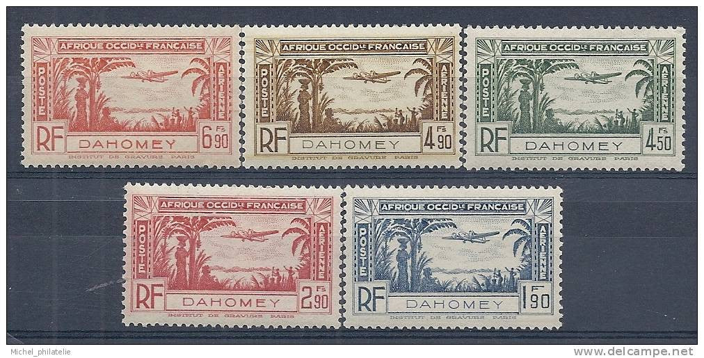 Dahomey - Poste Aérienne - YT n° 1 à 5 ** - Neuf sans charnière - 1940