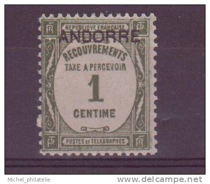 Andorre - Taxe - YT n° 9 * - neuf avec charnière