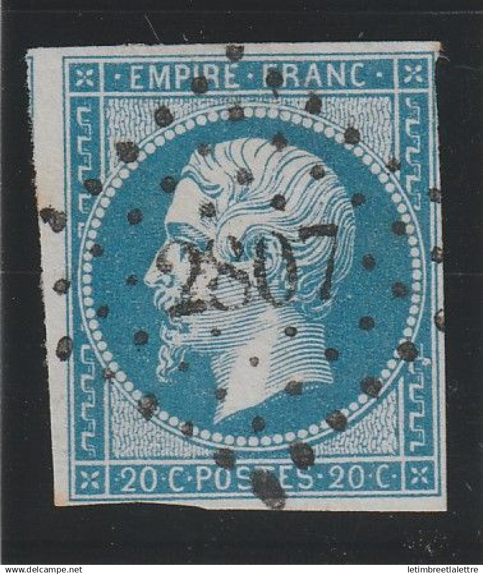 France - YT n° 14 - PC petit chiffre 2807 - Sarlat