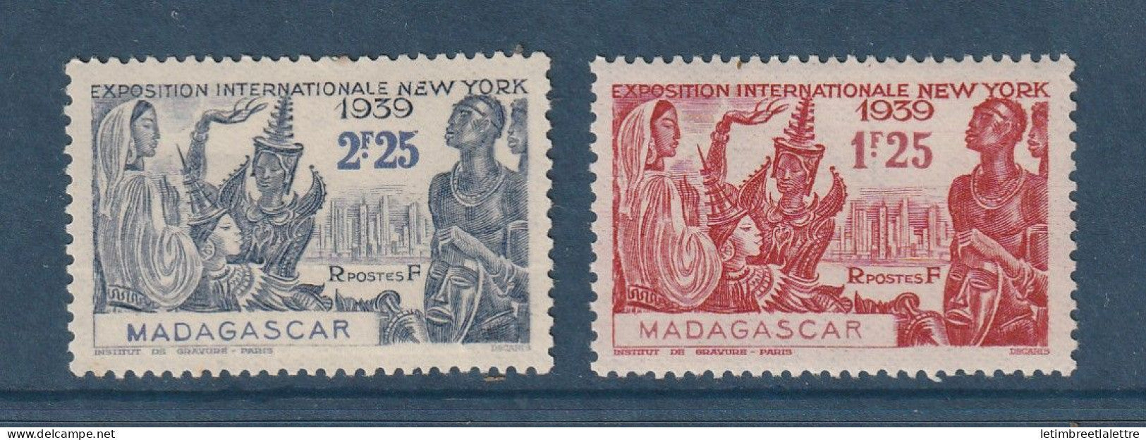 Madagascar - YT n° 207 à 208 ** - Neufs sans charnière - Exposition internationale de New York - 1939