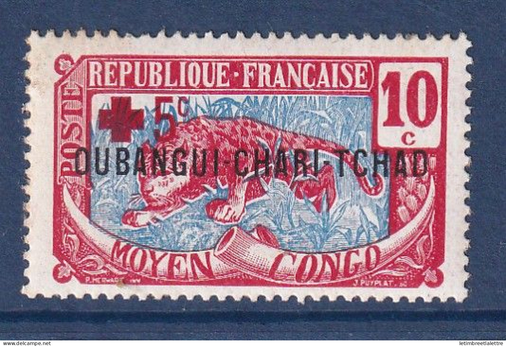 Oubangui - YT n° 19 * - Neuf avec charnière - Panthère - 1916