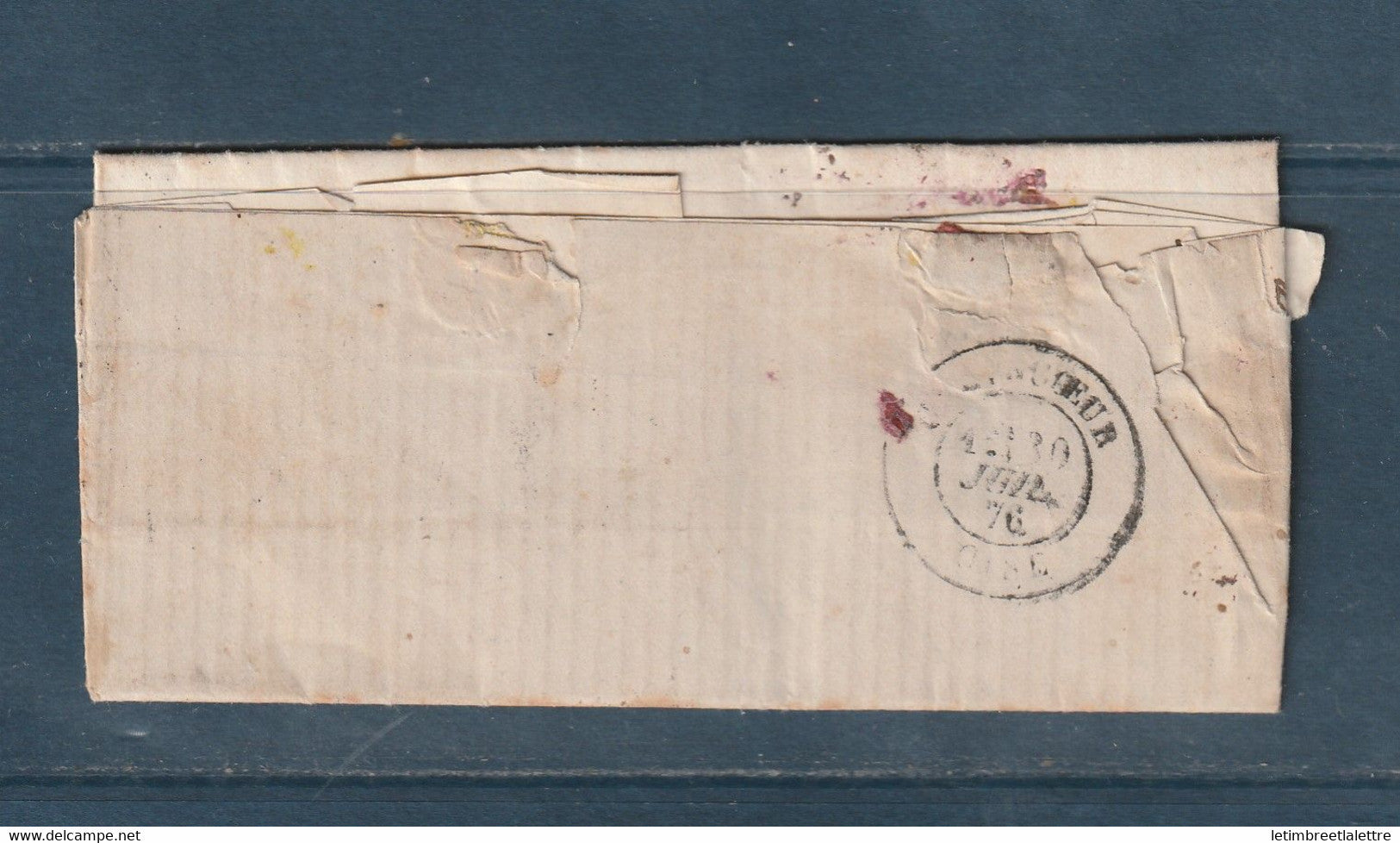 France - YT n° 50 , 51 et 54 sur lettre - enveloppe locale de l'Oise en Juillet 1876