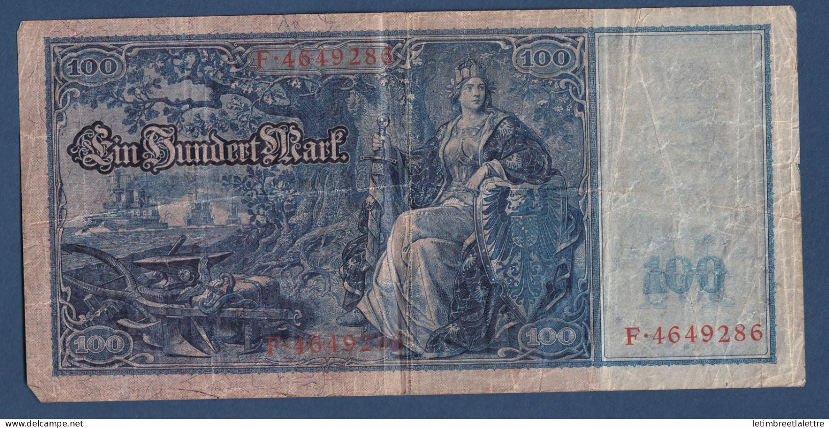 Allemagne - monnaie - Billet de 100 mark - Reichsbanknote - 1910