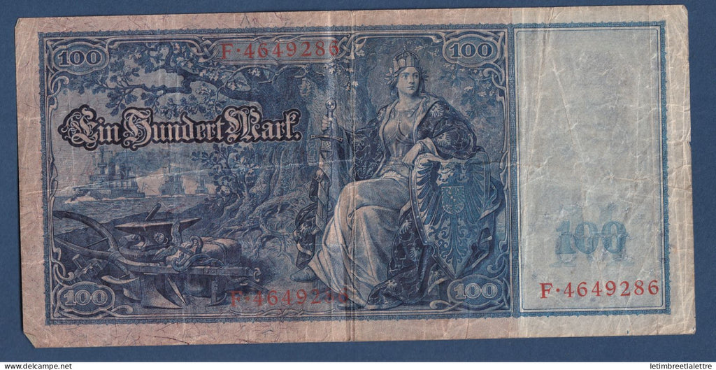 Allemagne - monnaie - Billet de 100 mark - Reichsbanknote - 1910